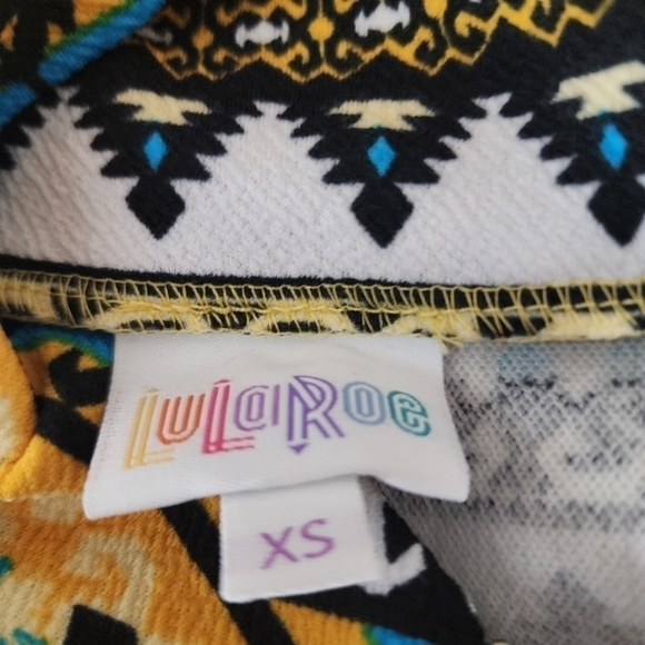 Lularoe Cassie Pencil Skirt Aztec Print Stretch Size Extra Small - Picture 4 of 7